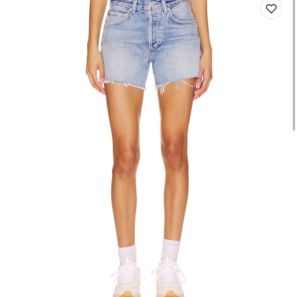 Citizens Of Humanity Blue Jean Shorts Distressed Style Annabelle long